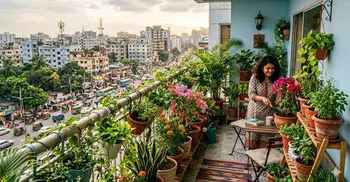 ঝড়-বৃষ্টির আবহাওয়ায় বারান্দার গাছের যত্ন