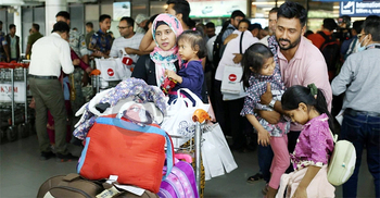 136 Bangladeshis return home from war-torn Sudan