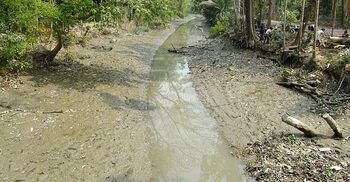 দখল-দূষণে মৃতপ্রায় বাংলাবাজার খাল