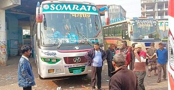 Barisal bus services halted as workers go on strike