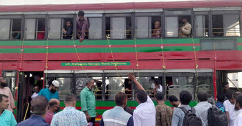 সকালে উদ্বোধন সন্ধ্যায় বিকল বিআরটিসি বাস