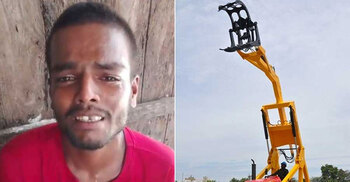 BSF throws Indian worker into Bangladesh using pay loader