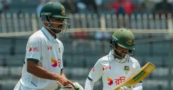 শান্তর হাফ সেঞ্চুরি, ভালো অবস্থানে থেকেই ৪র্থ দিন শেষ বাংলাদেশের