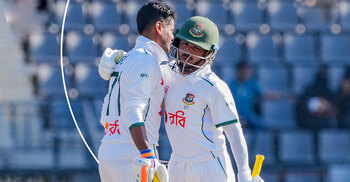 সেঞ্চুরি হলো না মুমিনুলেরও, ৪০০ পার বাংলাদেশের