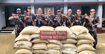 সুনামগঞ্জ সীমান্তে ৪২ লাখ টাকার ভারতীয় পণ্য জব্দ