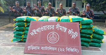 কুড়িগ্রাম সীমান্ত থেকে বিপুল ভারতীয় পণ্য জব্দ