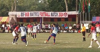 মৈত্রী ফুটবল ম্যাচে বিজিবির সঙ্গে বিএসএফের হার