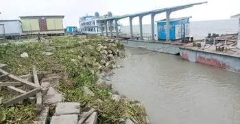 Riverbank collapse shuts Bhola launch terminal