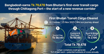 Bangladesh unlocks new revenue stream: Bhutan’s 1st transit cargo cleared
