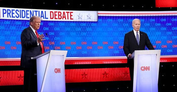 Biden vows to fight on in first speech after Trump debate