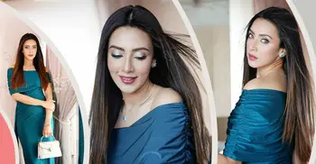 অফ-শোল্ডার গাউনে মুগ্ধতা ছড়ালেন মিম