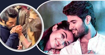 বিজয়ের হাতে চুম্বন, প্রকাশ্যে প্রেম নিবেদন রাশমিকার