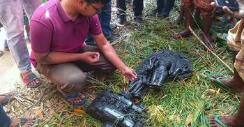 পাবনায় প্রাচীন বিষ্ণু মূর্তি উদ্ধার
