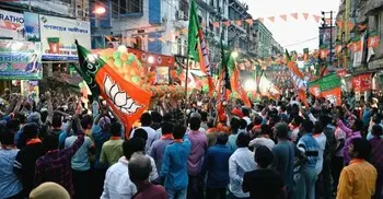 তৃণমূলের চেয়ে দ্বিগুণ ব্যবধানে এগিয়ে গেল বিজেপি