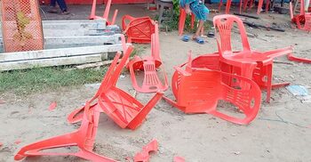 রাজবাড়ীতে বিএনপির সভায় হামলা-ভাঙচুর, আহত ১০