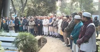 শহীদ রাতুলের কবর জিয়ারতে জামায়াত প্রার্থীর প্রচারণা শুরু