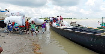 Water levels rise in Jamuna,  Bangali rivers in Sariakandi
