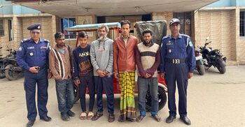 ভৈরবে ছিনতাইকারী চক্রের ৫ সদস্য গ্রেফতার, অটোরিকশা উদ্ধার