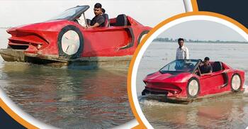 ল্যাম্বরগিনির আদলে স্পিডবোট তৈরি করলেন দশম শ্রেণির রাহাদ