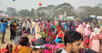 বরিশালে তারেক রহমানের জনসভা: নেতাকর্মীদের সমাগমে মুখর সভাস্থল