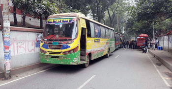 হাফ ভাড়া না নেওয়া দুই বাস নেওয়া হলো থানায়