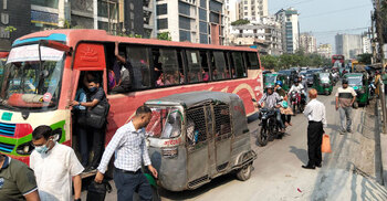 Office-goers struggle with limited morning transport