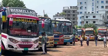 ৩০ ঘণ্টা পর রাজশাহী থেকে সারাদেশে বাস চলাচল শুরু