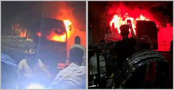 Another bus set on fire in Dhaka amid surge in arson
