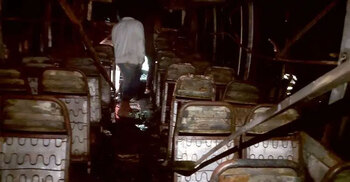 Parked bus set on fire in Dhamrai