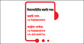আহত-নিহতের তথ্য জানতে বিমানবাহিনীর জরুরি নম্বর