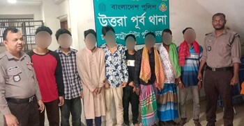 উত্তরায় পুলিশের বিশেষ অভিযান, গ্রেফতার ৮