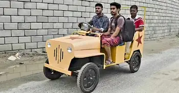 লাগবে না জ্বালানি, ব্যাটারিতেই চলে সোহেলের তৈরি জিপ গাড়ি