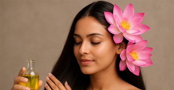 পদ্ম ফুলে লুকানো রয়েছে ঝলমলে চুলের রহস্য