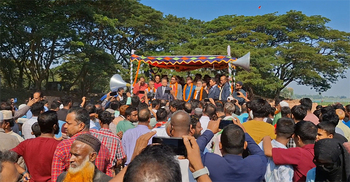 চাঁদপুরে ঝুলন্ত সেতু প্রকল্প পরিদর্শনে কোরিয়ান প্রতিনিধি দল