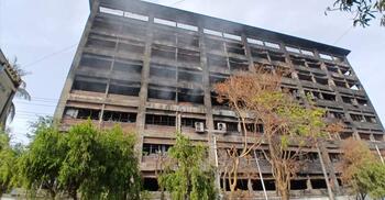 এখনো ধোঁয়া বের হচ্ছে সিইপিজেডের পুড়ে যাওয়া সেই কারখানা থেকে