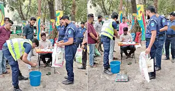 চাঁদপুরে ১৯৯ মামলার আলামত পুড়িয়ে ধ্বংস