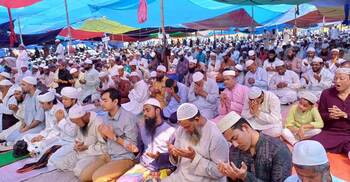 চাঁদপুরে ইজতেমায় ১০ হাজার মুসল্লির জুমা আদায়