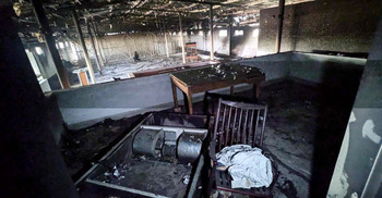 Makeshift special court at Alia Madrasa torched