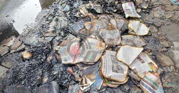 এখনো উড়ছে ধোঁয়া, প্রথম আলো ও ডেইলি স্টার ভবন ধ্বংসস্তূপ