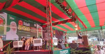 কক্সবাজারে সমাবেশ মঞ্চে জামায়াত আমির