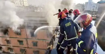 Fire in Chattogram blanket warehouse; seven fire units deployed