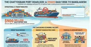 Port shutdown threatens $900m daily exports, triggering Ramadan price fears