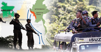 রাখাইনে রাতভর ড্রোন হামলা-গোলাগুলি, পড়ছে এপারে