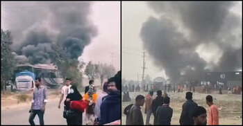 Beximco workers block road, torch vehicles in Gazipur