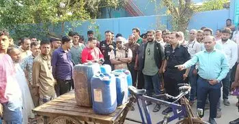 পার্বতীপুরে ১২০০ লিটার পেট্রোল জব্দ