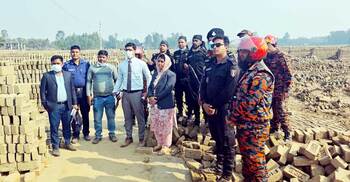 দিনাজপুরে চার অবৈধ ইটভাটা মালিকের ১৪ লাখ টাকা জরিমানা