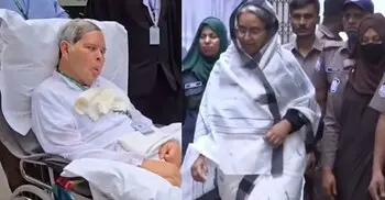 দীপু মনিকে দেখতে হুইলচেয়ারে করে ট্রাইব্যুনালে এলেন স্বামী