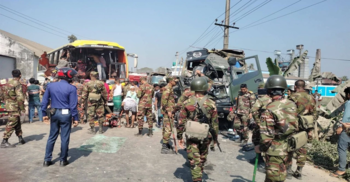 সেনাবাহিনীর গাড়ির সঙ্গে বাসের সংঘর্ষ, নিহত ২