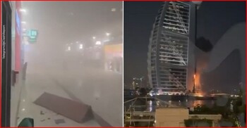 দুবাইয়ের বিমানবন্দর ও বার্জ আল আরব হোটেল ক্ষতিগ্রস্ত