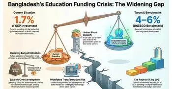 Bangladesh’s education spending falls to 1.7% of GDP